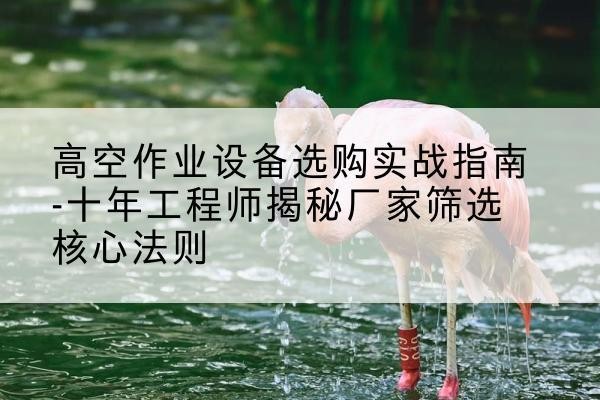 怀仁剪叉式升降机厂家-高空作业设备选购实战指南-十年工程师揭秘厂家筛选核心法则