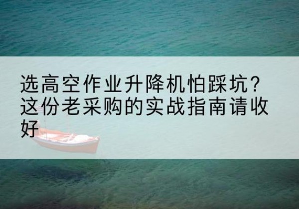 怀仁高空作业升降机厂家推荐-选高空作业升降机怕踩坑？这份老采购的实战指南请收好