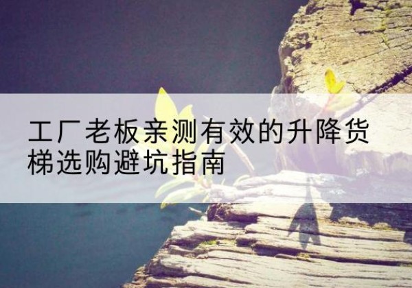怀仁升降货梯怎么选-工厂老板亲测有效的升降货梯选购避坑指南